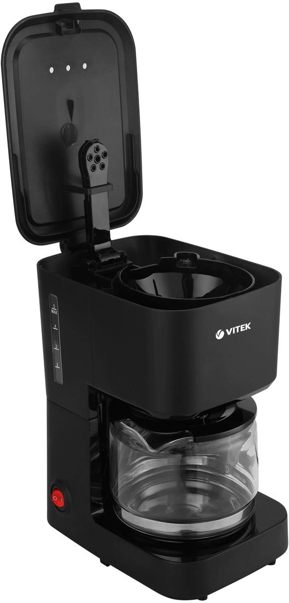Изображение Кофеварка VITEK VT-8386 черный (капельная/0,75 л /630 Вт )