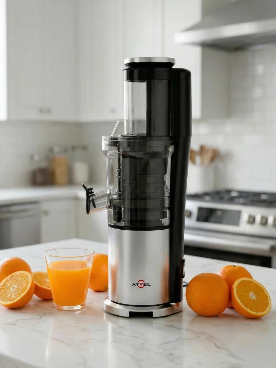 Изображение Соковыжималка Atvel PowerTwist J7 Gray 75601 (вертикальная шнековая/180 Вт /серый)