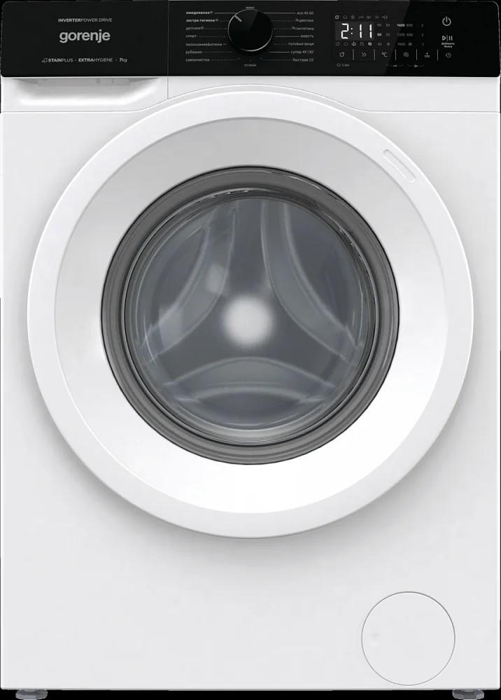 Изображение Стиральная машина Gorenje W1NHA74SAS, белый (фронтальная, 7 кг, 1400 об/мин )