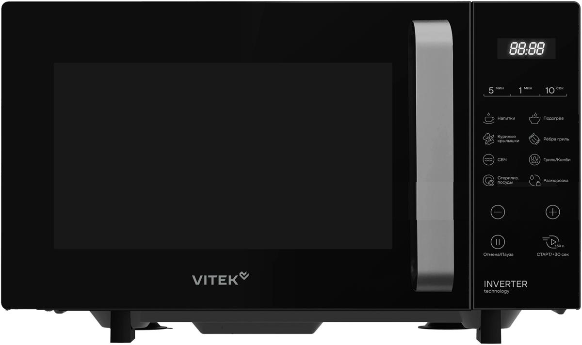 Изображение Микроволновая печь VITEK VT-MW2123 (900 Вт  23 л  Гриль  черный)