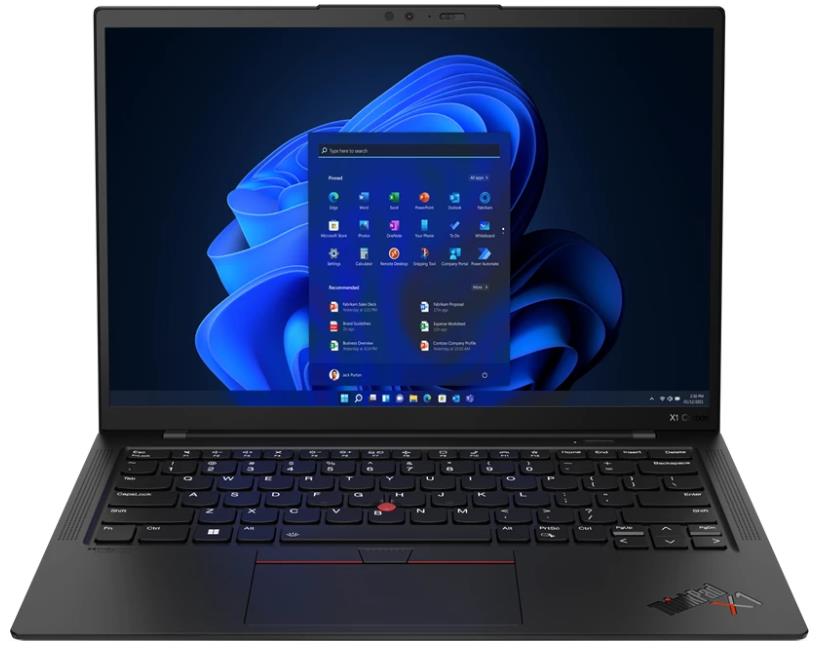 Изображение Ноутбук Lenovo ThinkPad X1 Carbon Gen 10 (Intel 1260P 2100 МГц/ SSD 512 ГБ  /RAM 16 ГБ/ 14" 2880x1800/VGA встроенная/ Windows 11 Pro) (21CB007ART)
