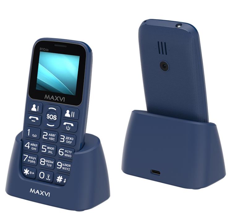 Изображение Мобильный телефон MAXVI B110ds,синий