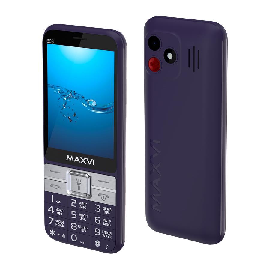 Изображение Мобильный телефон MAXVI B33,фиолетовый