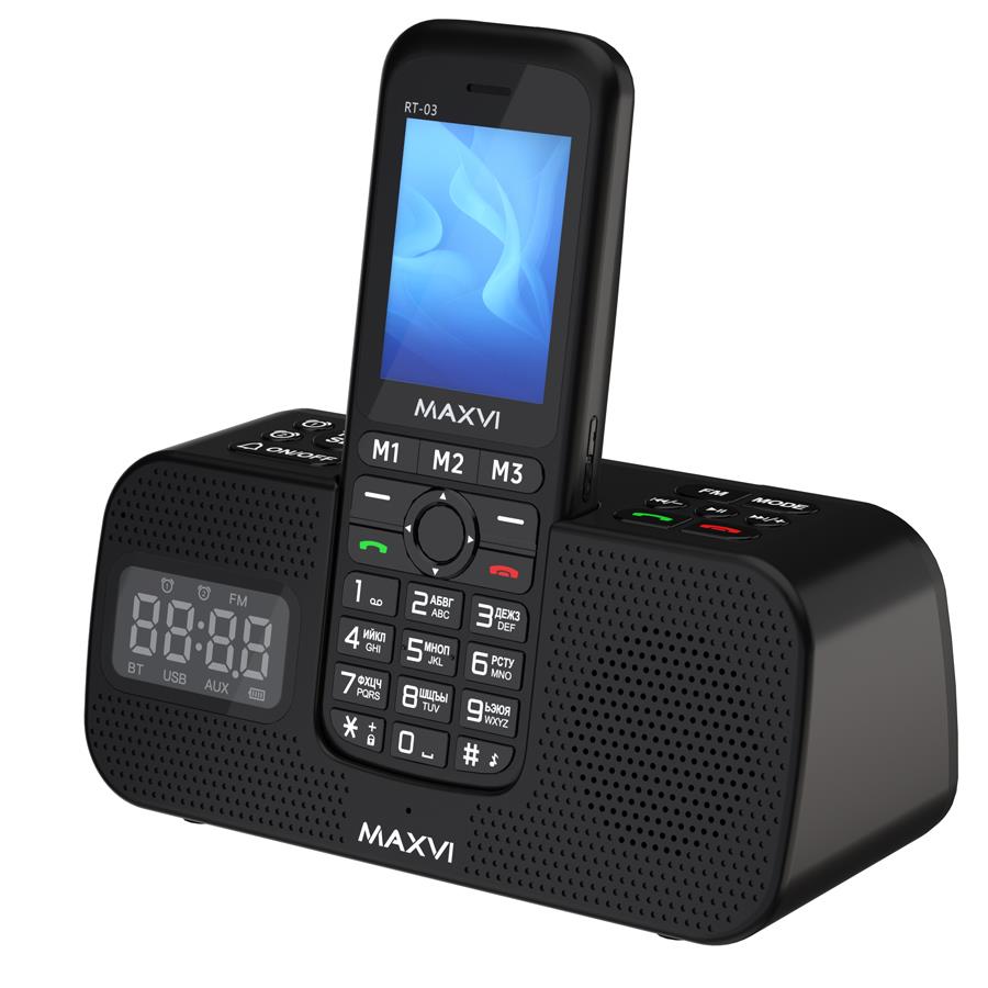 Изображение Мобильный телефон MAXVI RT-03 с док-станцией,черный