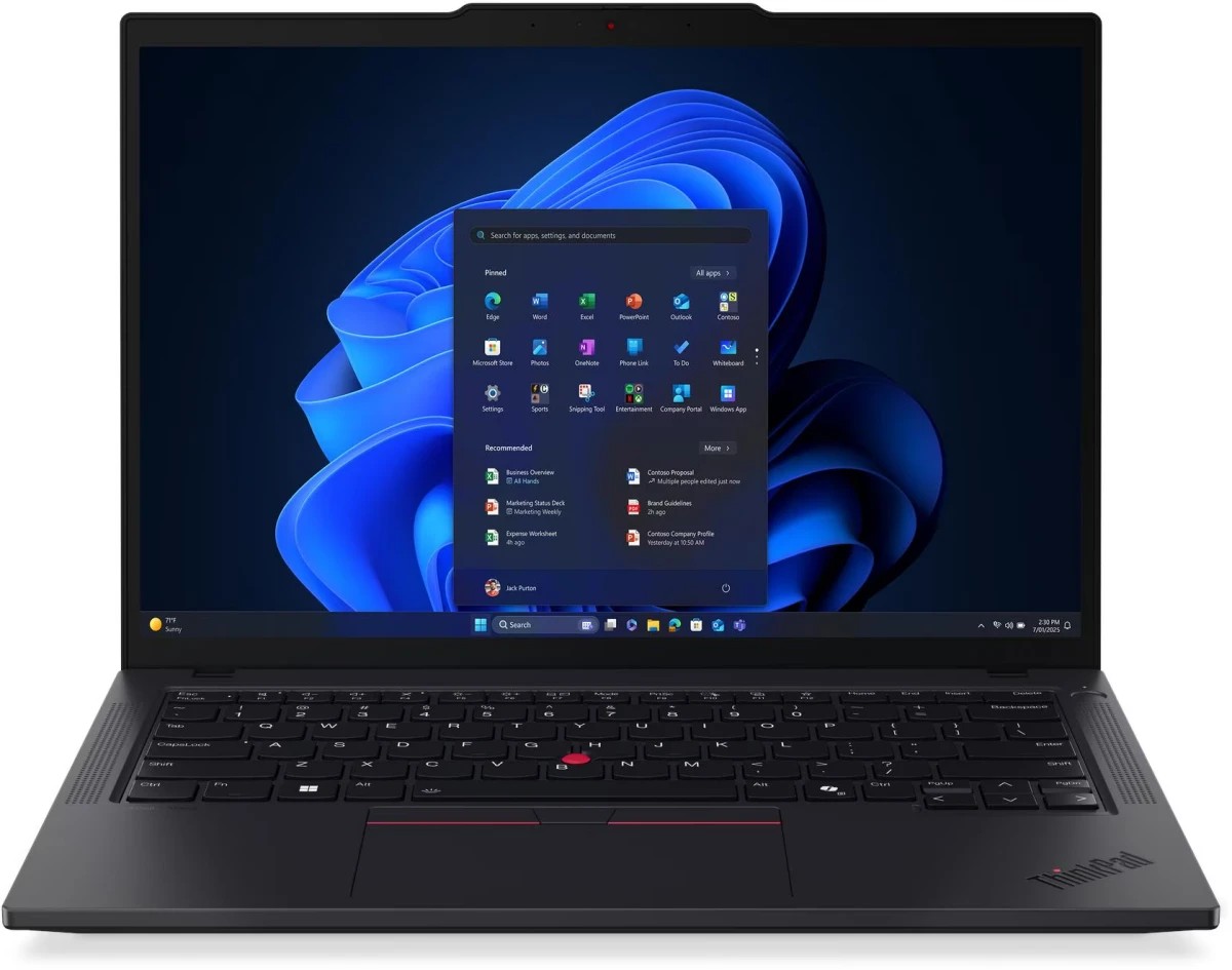 Изображение Ноутбук Lenovo ThinkPad T14 Gen 6 (Intel 255H 2000 МГц/ SSD 512 ГБ  /RAM 16 ГБ/ 14" 2880x1800/VGA встроенная/ Windows 11 Home) (21QCA06UCD_16Gb_Win11Home)