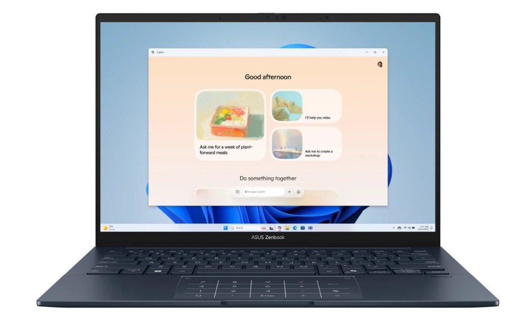 Изображение Ноутбук Asus UX3405CA Zenbook 14 (Intel 285H 2900 МГц/ SSD 1024 ГБ  /RAM 32 ГБ/ 14" 2880x1800/VGA встроенная/ Без ОС) (90NB14W1-M02600)