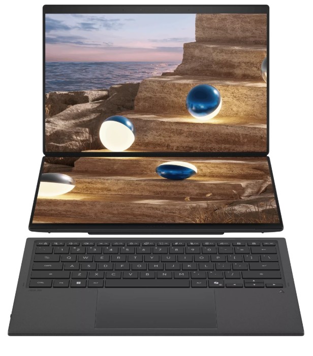 Изображение Ноутбук Asus UX8407AA Zenbook DUO (Intel 386H 2100 МГц/ SSD 1024 ГБ  /RAM 32 ГБ/ 14" 2880x1800/VGA встроенная/ Windows 11 Pro) (90NB16V1-M00L90)