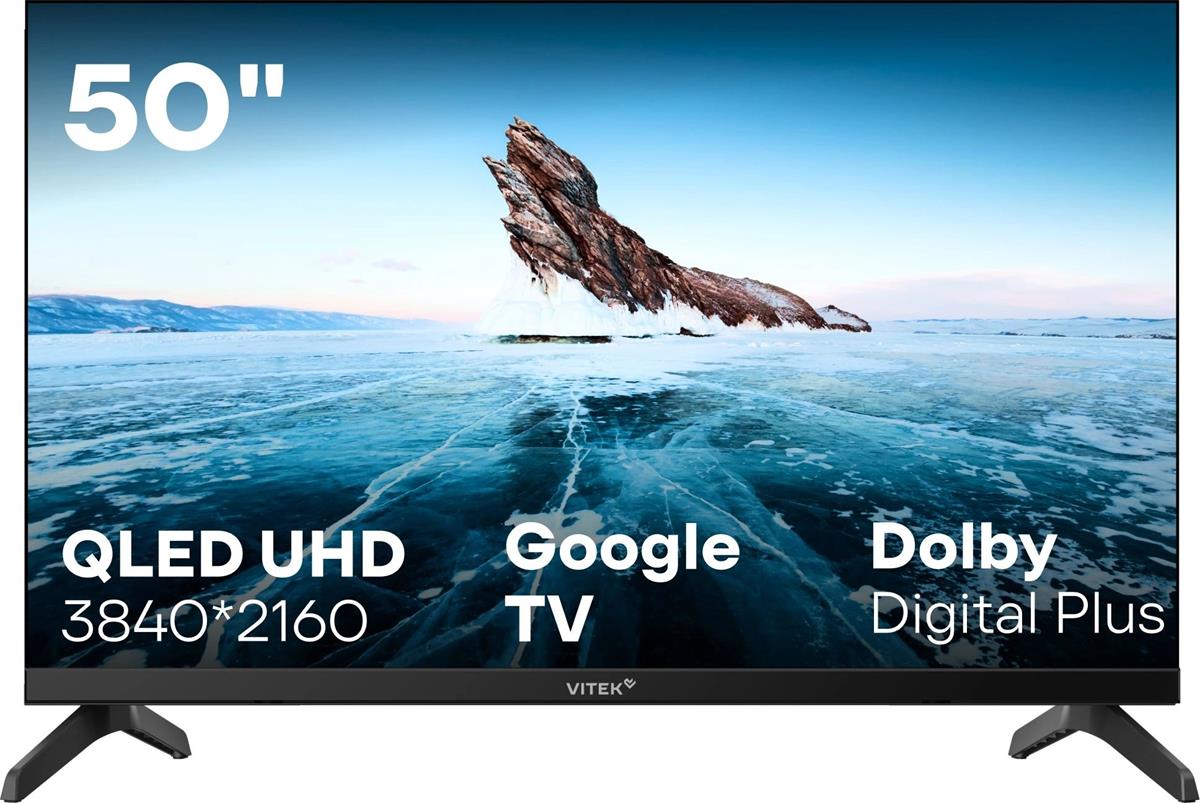 Изображение Телевизор VITEK VT-50QUBS500 50" HDR, 4K Ultra HD Smart TV черный