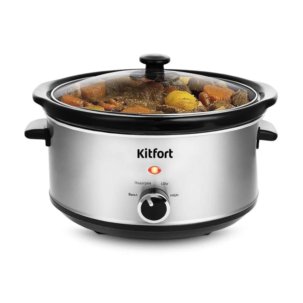 Изображение Мультиварка Kitfort КТ-207 3.5л 200Вт (200 Вт/3,5 л /черный, серебристый)