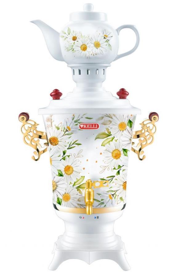 Изображение Электрический самовар Kelli KL-1478 (4 л /2300 Вт /белый)